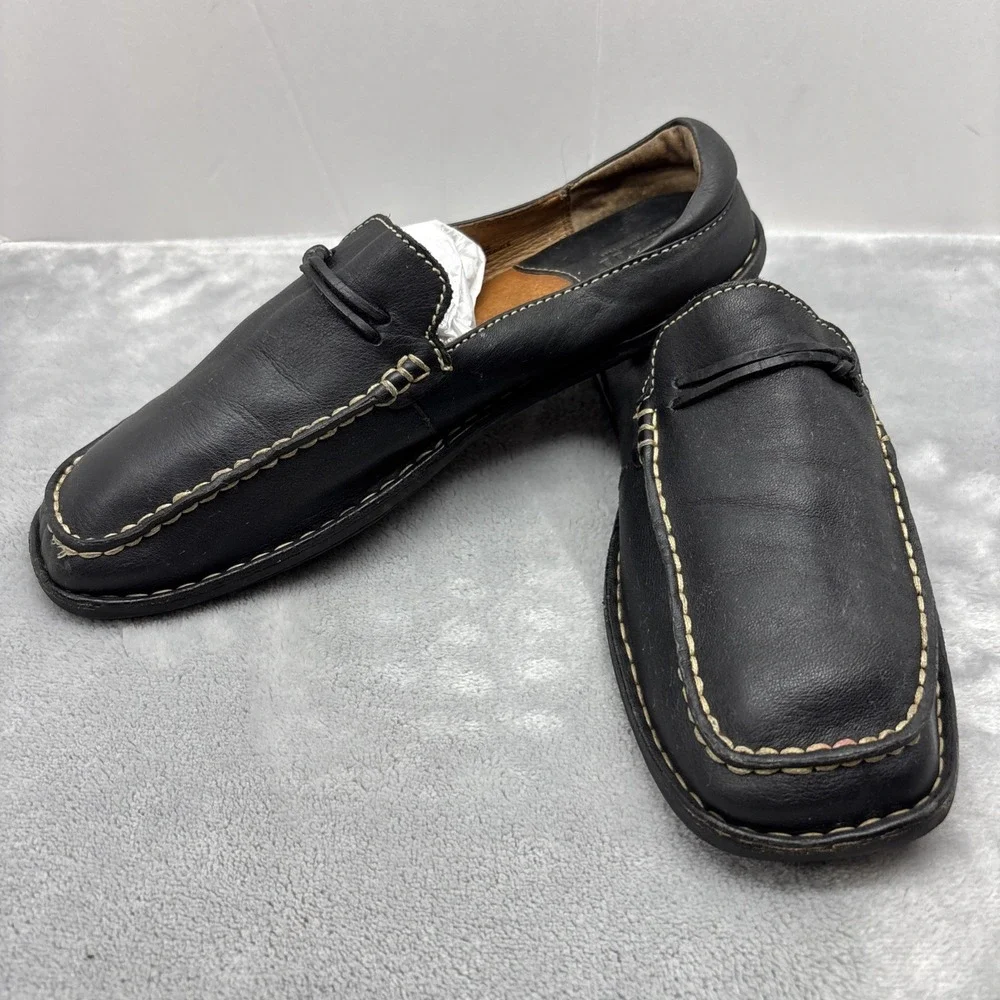 Born Loafers Men Black Leather Casual US 8.5